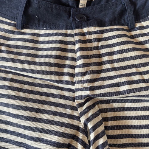 Lucy & Co women's striped white beige shorts used, size Small S