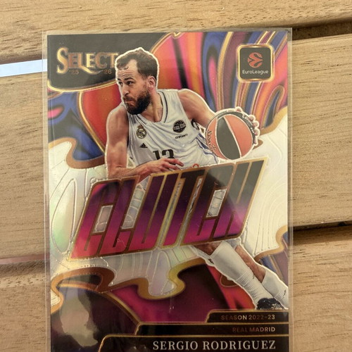Sergio Rodriguez Clutch silver Prizm Panini Euroleague Select card like new