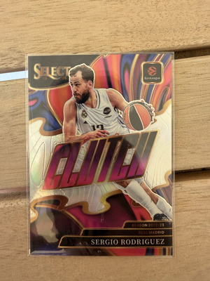 Sergio Rodriguez Clutch silver Prizm Panini Euroleague Select card like new