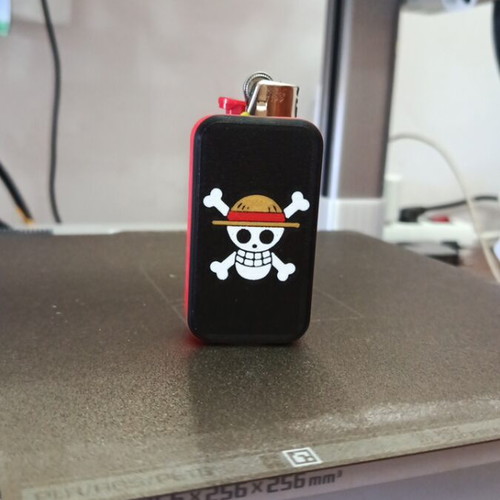 Lighter case with Luffy pirate king logo made to order