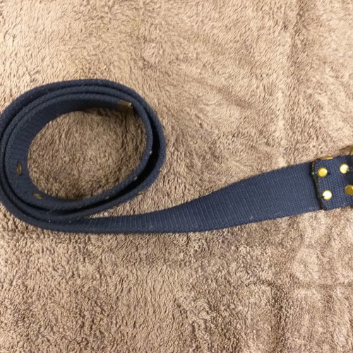 Belt blue navy with buckle new, about 1 meter