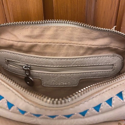 Desigual crossbody bag like new with embroidery beige