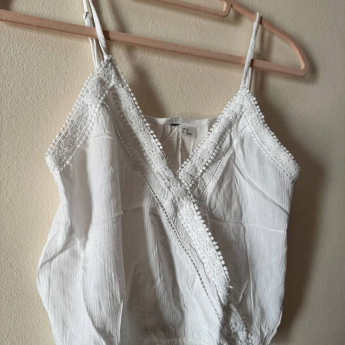 H&M Summer Cami Top with Lace Size EUR 34 Like New
