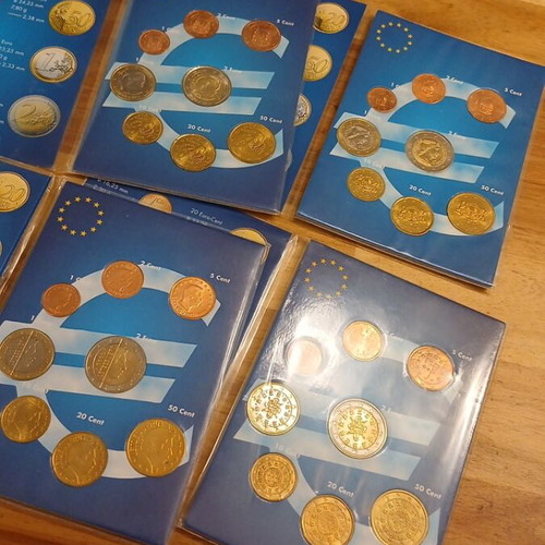 Σετ ευρώ κερμάτων σαν καινούργιο, Luxemburg 2002, Portugal 2002, Latvia 2014, Spain 2008