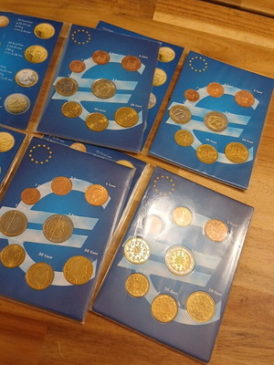Σετ ευρώ κερμάτων σαν καινούργιο, Luxemburg 2002, Portugal 2002, Latvia 2014, Spain 2008