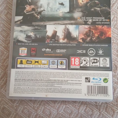 Battlefield 4 PlayStation 3 game like new