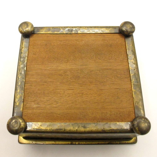 Antique WMF box wooden with brass fittings like new, Art Nouveau
