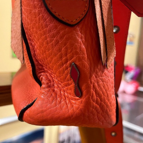 Christian Louboutin shoulder bag like new, orange