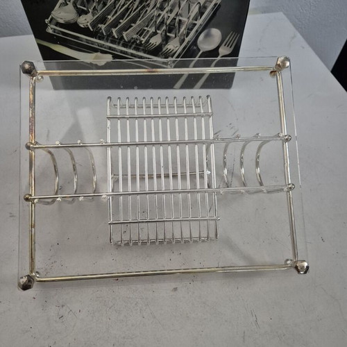 Metal Buffet Caddy cutlery organizer like new, silver