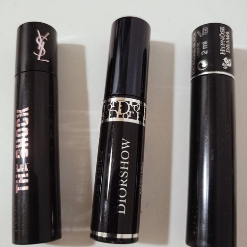 Mascara pack of 3 used, 2 ml, Dior YSL D&C