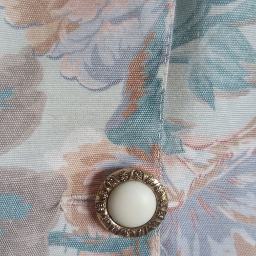 Vintage women's suit set floral blazer and skirt like new size M/L