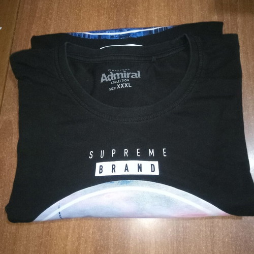 Admiral black t-shirt with short sleeves XXL like new