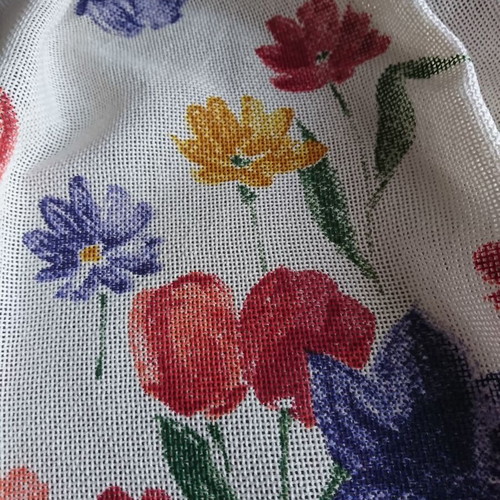 Cotton curtains with floral print like new, 1.00×2.50 m, set of two