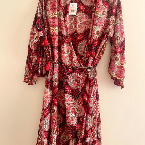 Ble Resort Collection Wrap Mini Dress New