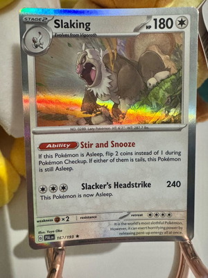 Slaking Paldea Pokemon holo rare σαν καινούργιο
