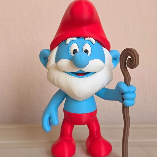 Papa Smurf 3D print figure, 18 cm, plastic PLA
