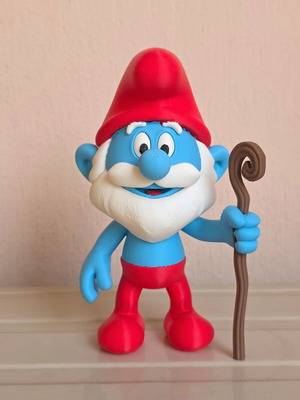 Papa Smurf 3D print figure, 18 cm, plastic PLA