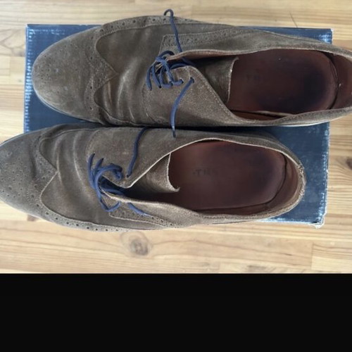Damiani men's shoes used, brown, size 42, derby style
