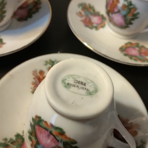 Porcelain Coffee Set, Pack of Six, New