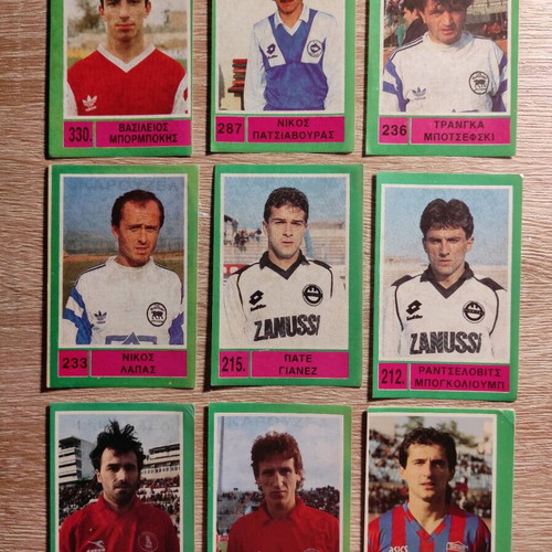 Karouzel football stickers used, pack of 15, 1992