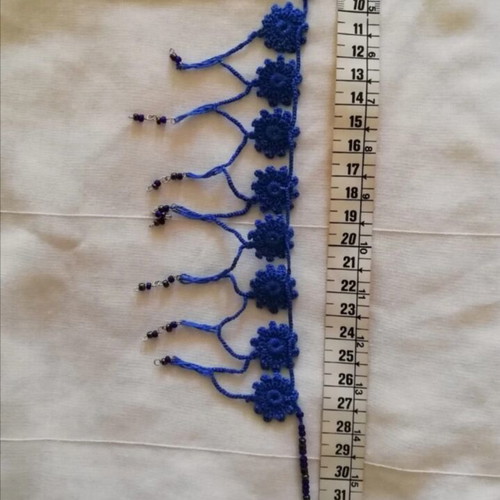 Boho-ethnic necklace like new, blue