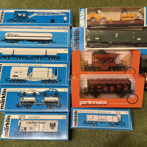 Marklin HO Model Trains used, vintage, complete with accessories