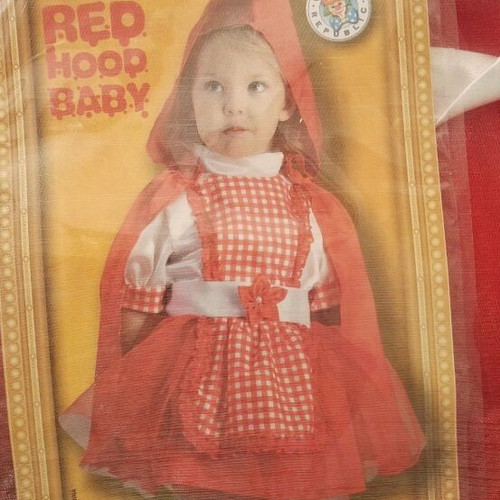 Carnival costume Red Riding Hood checked baby like new