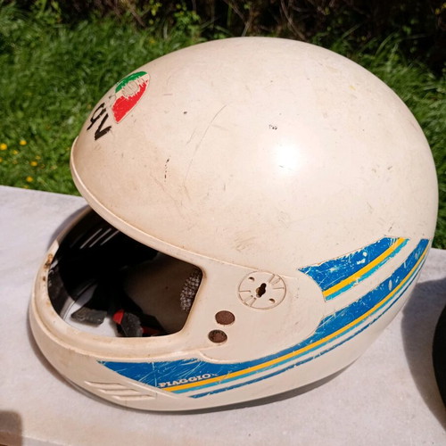 AGV Enduro Piaggio vintage helmet used 70s-80s with collar