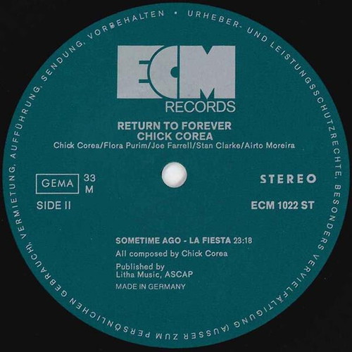Chick Corea Return To Forever record used, jazz