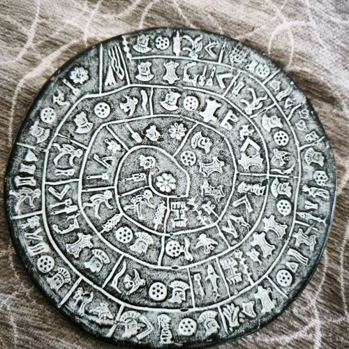 Phaistos Disc like new, replica made of baked clay