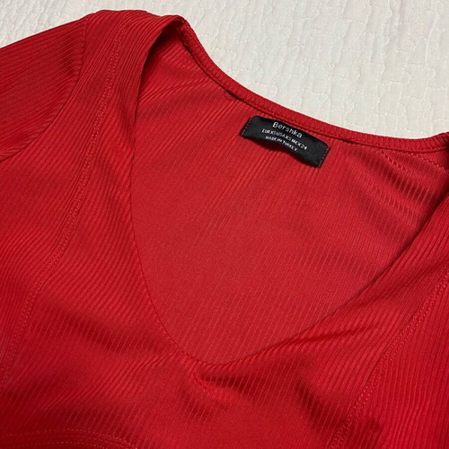 Bershka women's blouse red XS like new