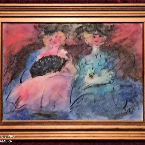 Painting "DORIS" by M. Papageorgiou like new with frame