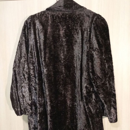 Fur coat used, dark brown, size XL