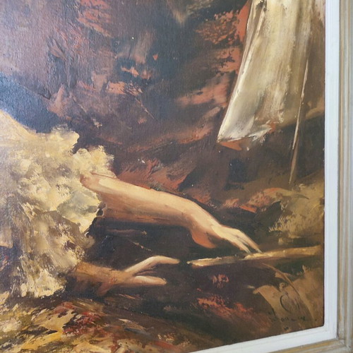 Oil painting used artwork
