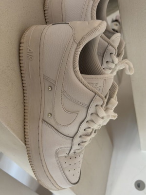 Nike Air Force 1 white sneakers with metal studs, size 40