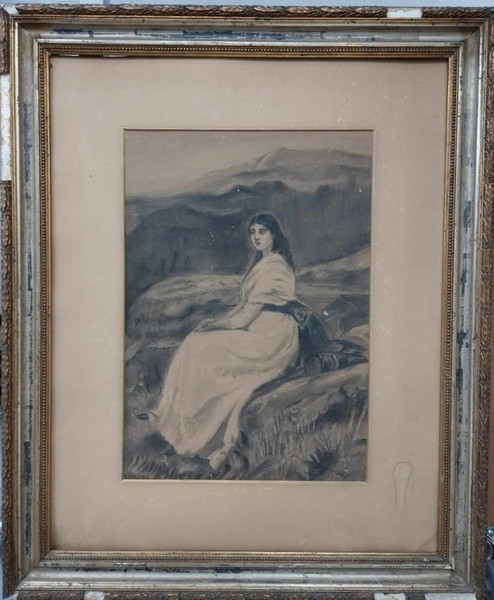 Κωνσταντίνος Φανέλλης (1791-1863). Πίνακας κάρβουνο σε χαρτόνι.