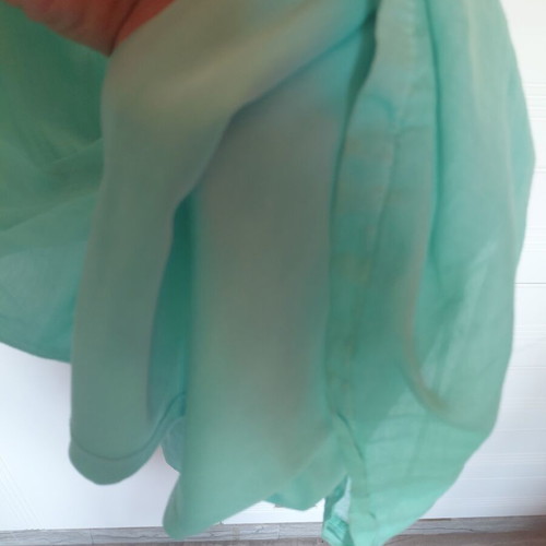 Boho Turquoise Strapless Jumpsuit Be You used, 32% silk & cotton, M/L
