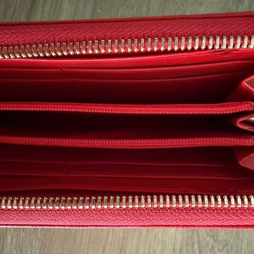 Folli Follie leather wallet used, red color