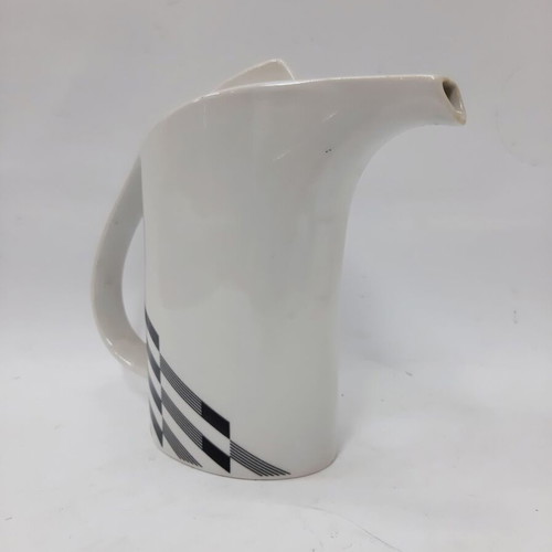 Vintage porcelain ewer from Razgrad 1970s like new, geometric design