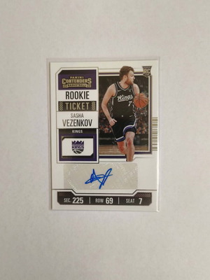 Sasha Vezenkov Rookie Autograph Card like new, NBA Panini Contenders 2023-2024
