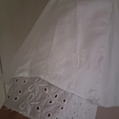 White summer dress holter neck with embroidery, like new, size M