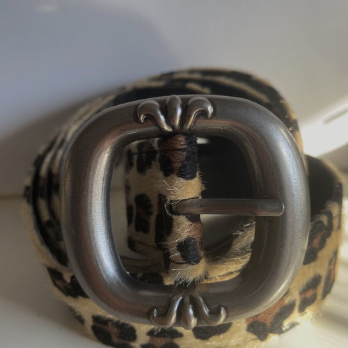 Leopard print hair belt, size 110cm