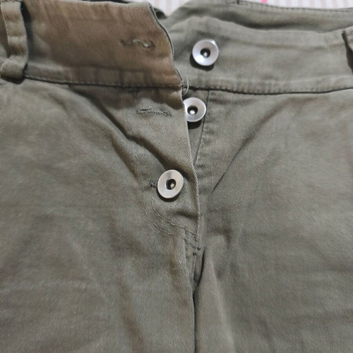Khaki denim shorts size S like new, 100% cotton