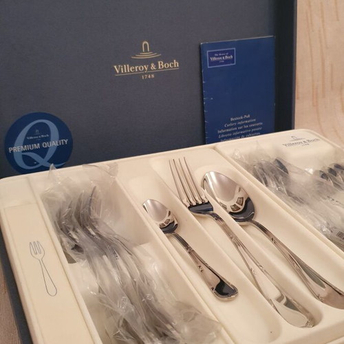 Villeroy & Boch 1748 set with 6 forks, 6 spoons and 6 teaspoons new