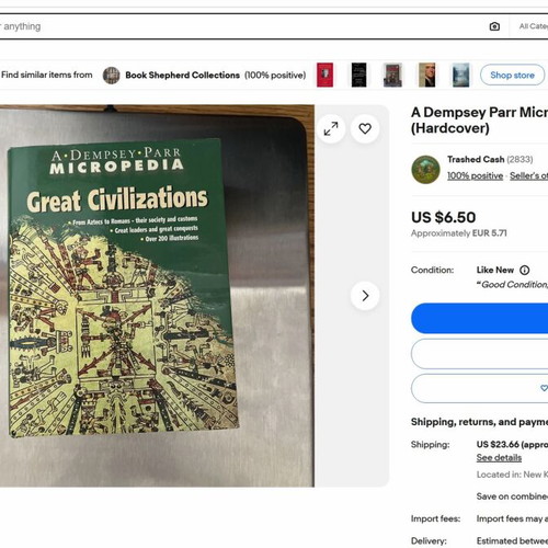 A Dempsey Parr Micropedia Great Civilizations hardcover new, English