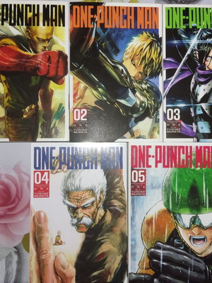 One Punch Man manga bundle volumes 1-5, softcover