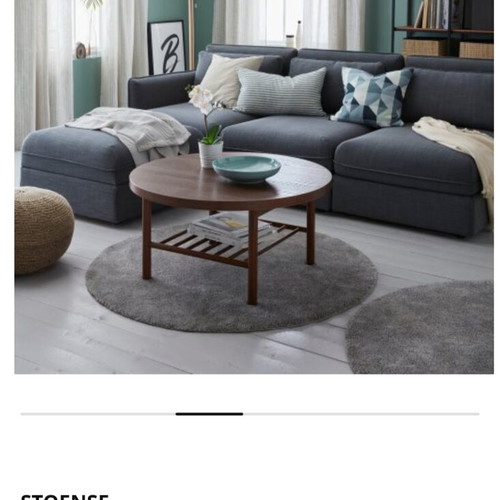 Ikea Stoense round rug 130 cm like new