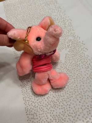 Plush piglet like new with spring, small size