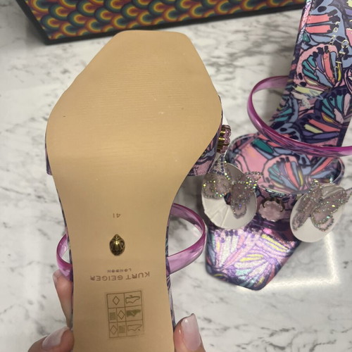 Kurt Geiger butterfly mules, pink, size 41