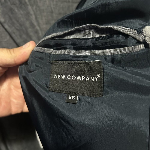 Linen suit New Company gray, new, slim fit trousers